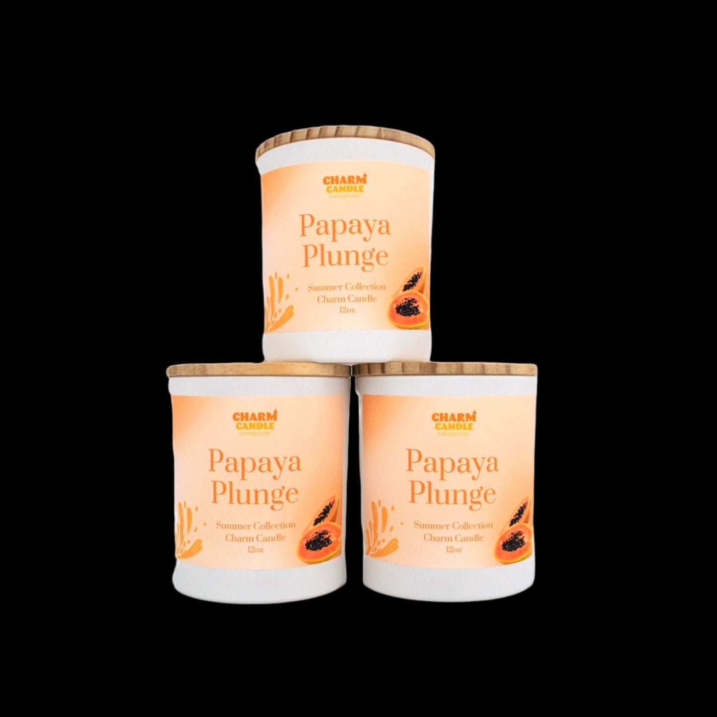 Papaya Plunge Charm Candle - Summer Collection