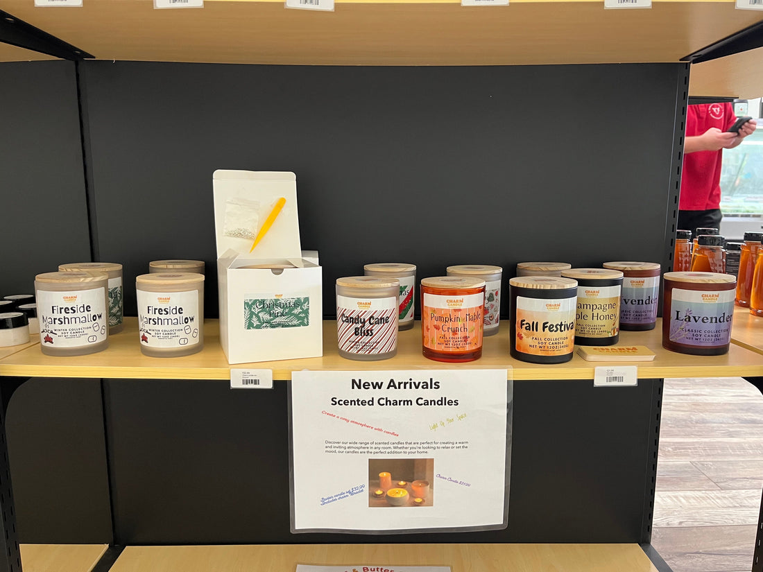 Charm Candle Company is now at the Beef and Butter Company