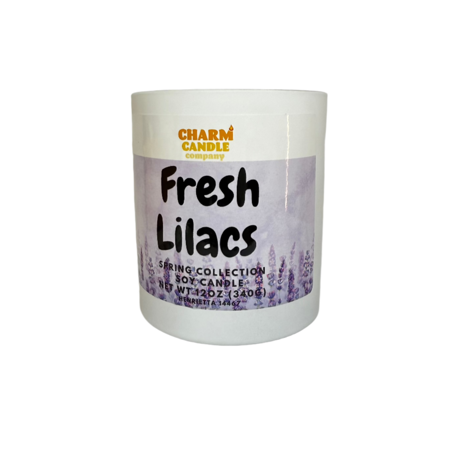 Lilac Scented Soy Candle Charm Candle